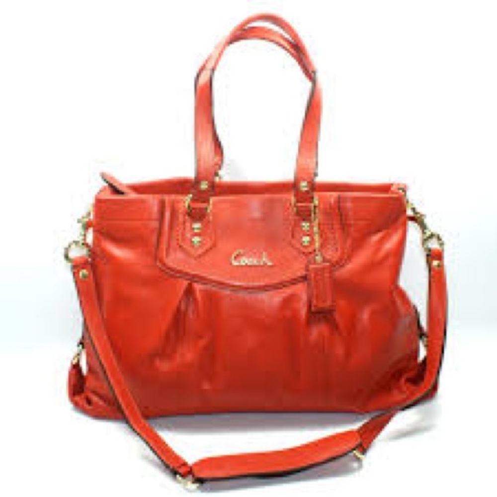 COACH‎ Leather Bag tote “Ashley”#F1261-19243 compartments crossbody satchel EUC - Picture 3 of 17